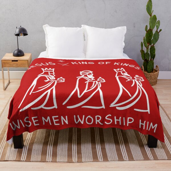 Item preview, Jesus King of Kings Three Wise Men Worship Him Christian Christmas Holiday designed and sold by Forevermore.