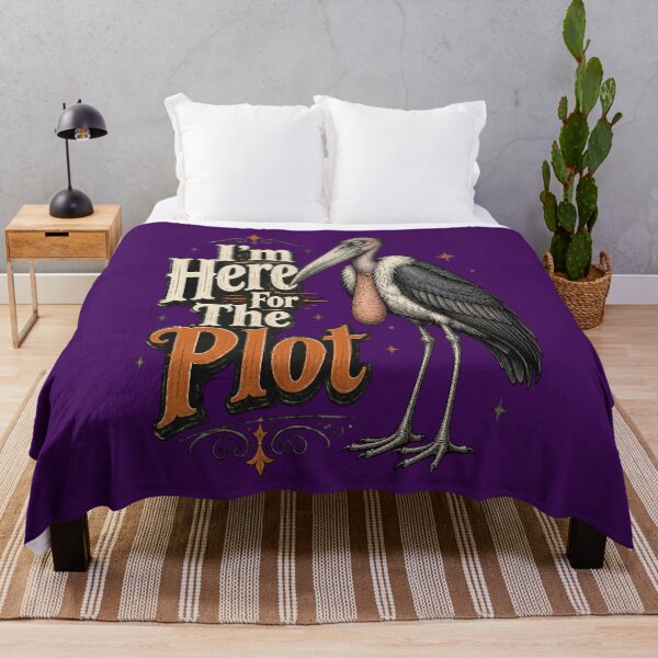 Item preview, Marabou Stork Shirt - I'm Here For The Plot - Funny Halloween Bird Tee - Gothic Undertaker Bird Apparel designed and sold by Max Store.