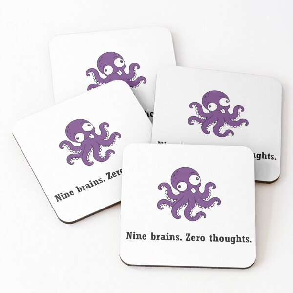 Item preview, Nine Brains Zero Thoughts Funny Derpy Octopus designed and sold by LabFish Creations.