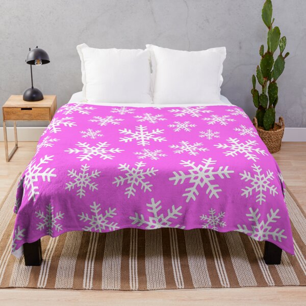 Item preview, Christmas Winter Snowflakes Pattern On Contemporary Holiday Pink designed and sold by DEC02.