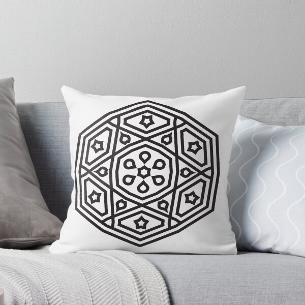 Item preview, Islamic Geometric Mandala Pattern Art-Black designed and sold by GrafecShop.