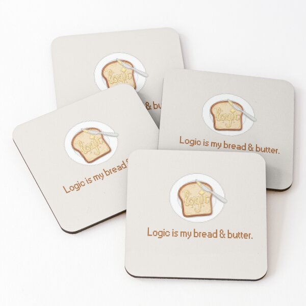 Item preview, Logic Is My Bread And Butter Funny Food Pun Quote designed and sold by zue la vie.