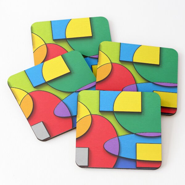 Item preview, Bold Colorful Geometric Abstract with Overlapping Circles and Squares designed and sold by ChrisButler.
