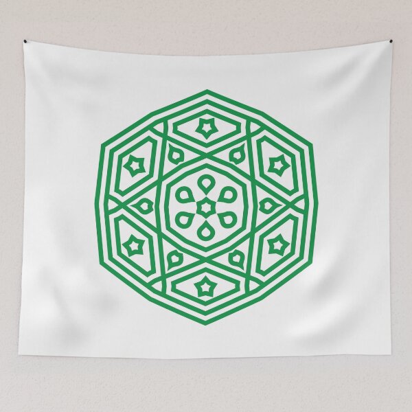 Item preview, Islamic Geometric Mandala Pattern Art-Green designed and sold by GrafecShop.