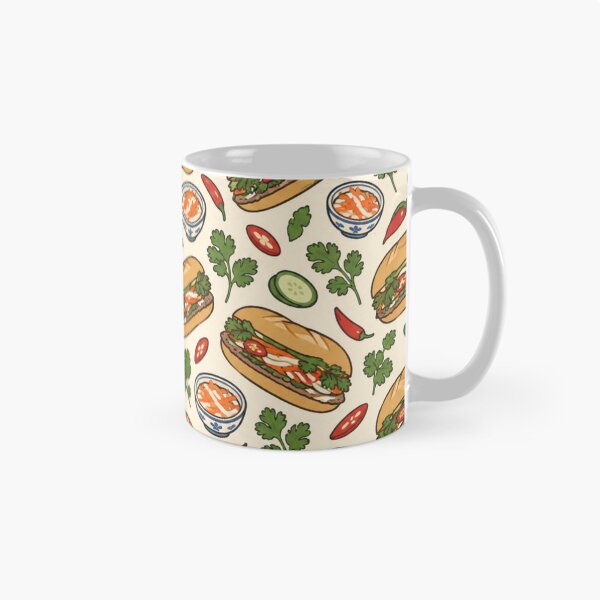 Item preview, Banh Mi Vietnamese Pattern | Baguette Sandwiches with Pickled Carrot, Cilantro and Chili designed and sold by StickyGuys.