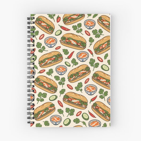 Item preview, Banh Mi Vietnamese Pattern | Baguette Sandwiches with Pickled Carrot, Cilantro and Chili designed and sold by StickyGuys.