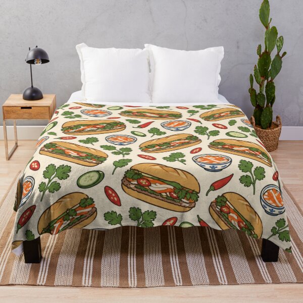Item preview, Banh Mi Vietnamese Pattern | Baguette Sandwiches with Pickled Carrot, Cilantro and Chili designed and sold by StickyGuys.