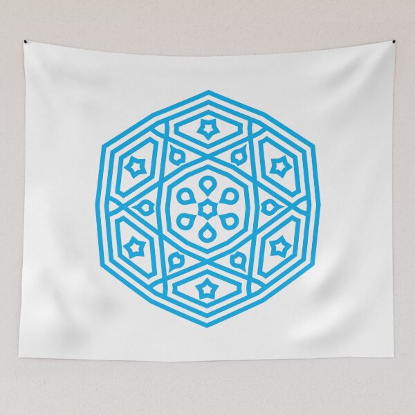 Item preview, Islamic Geometric Mandala Pattern Art-Light Blue designed and sold by GrafecShop.