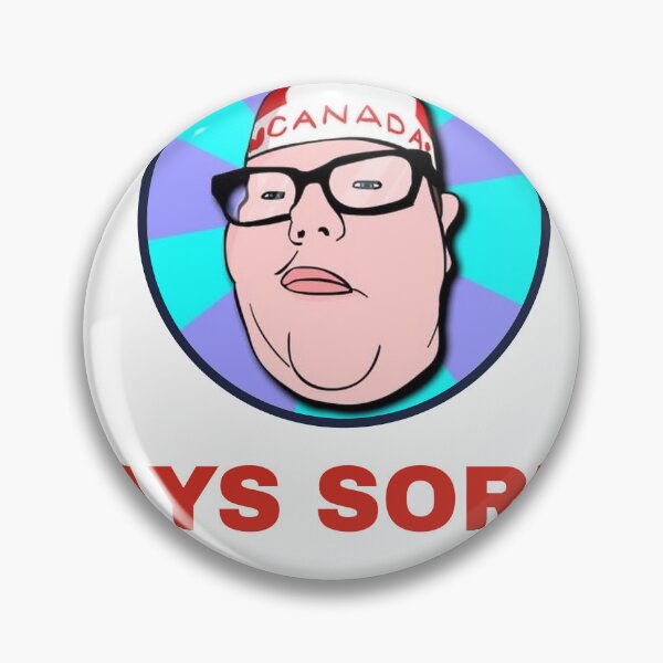 Item preview, Spits Bars Retro Sunburst Badge, Says Sorry, Funny Polite Canadian Rapper designed and sold by TBoneBeatbox.