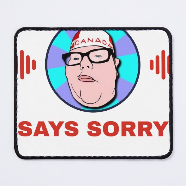 Item preview, Spits Bars Retro Sunburst Badge, Says Sorry, Funny Polite Canadian Rapper designed and sold by TBoneBeatbox.