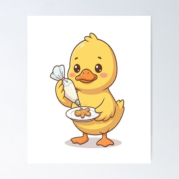 Item preview, Cute Baker Duck Gingerbread Cookie designed and sold by Ella_Sketch.