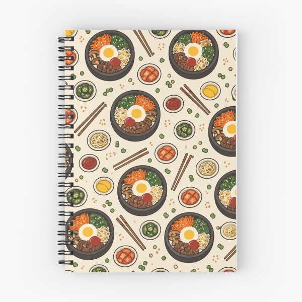Item preview, Bibimbap Korean Food Pattern | Stone Bowls of Rice, Vegetables, Egg and Gochujang designed and sold by StickyGuys.