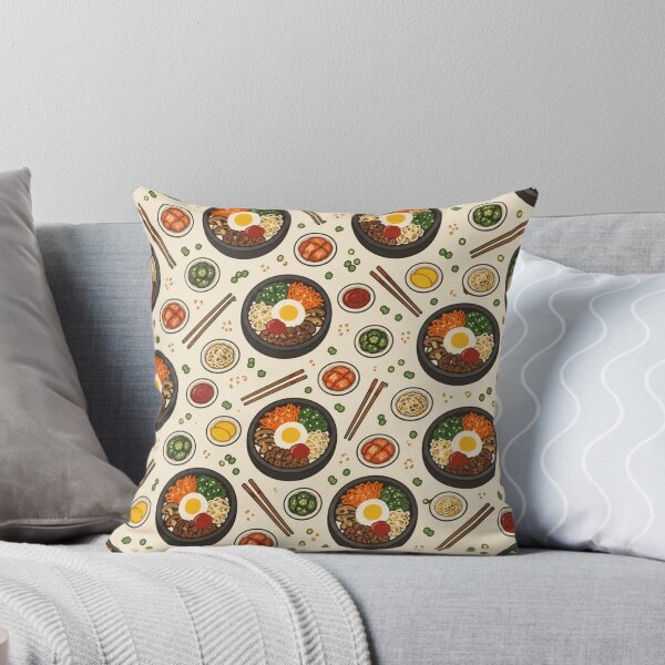 Item preview, Bibimbap Korean Food Pattern | Stone Bowls of Rice, Vegetables, Egg and Gochujang designed and sold by StickyGuys.