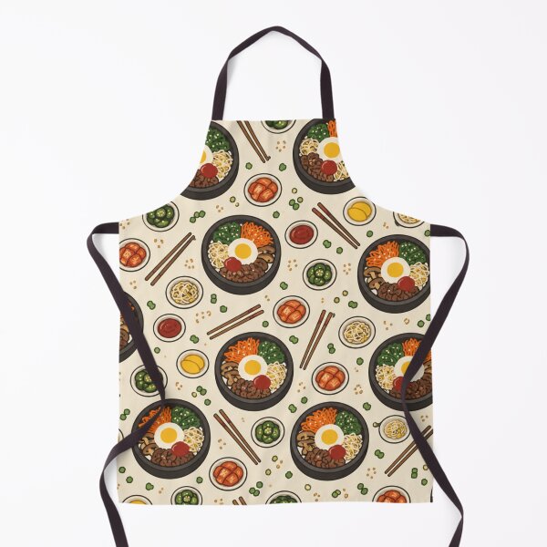 Item preview, Bibimbap Korean Food Pattern | Stone Bowls of Rice, Vegetables, Egg and Gochujang designed and sold by StickyGuys.