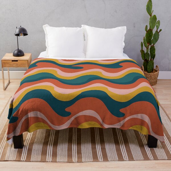 Item preview, Seamless Minimalist Color Block Wave Pattern designed and sold by wallpapersarts.