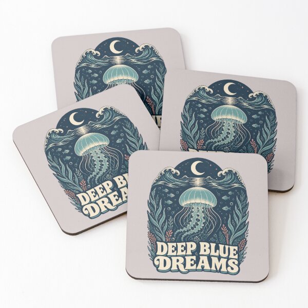 Item preview, Deep Blue Dreams Jellyfish designed and sold by aminomen.