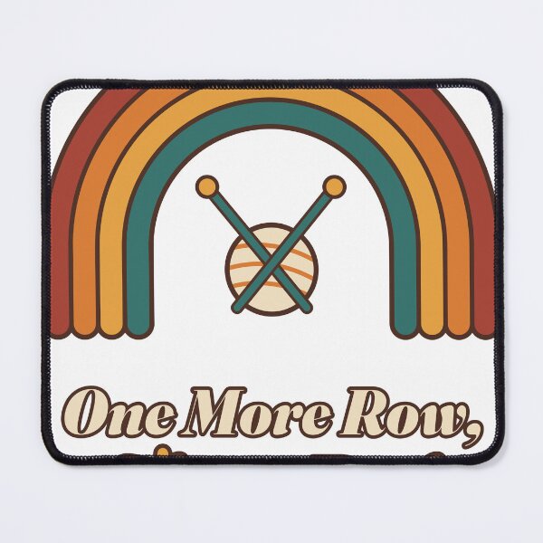 Item preview, One More Row Then Bed Funny Knitting Retro Rainbow designed and sold by Walli's.