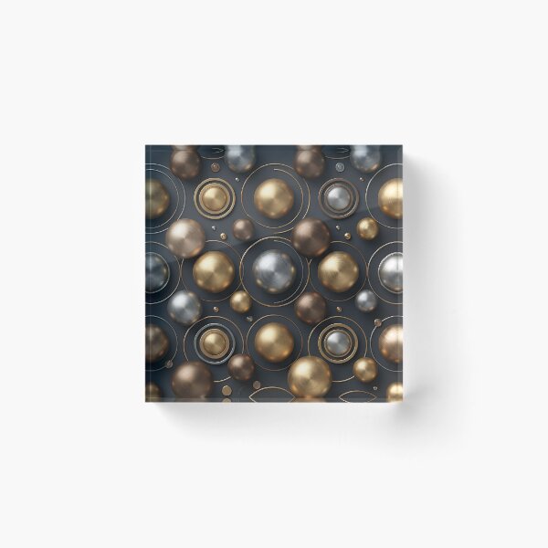 Item preview, Seamless Abstract Brushed Metallic Spheres Pattern designed and sold by wallpapersarts.