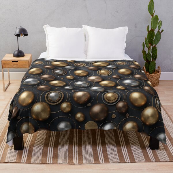 Item preview, Seamless Abstract Brushed Metallic Spheres Pattern designed and sold by wallpapersarts.