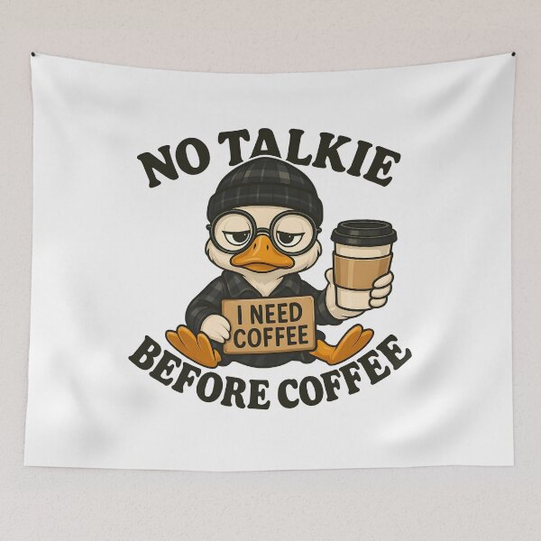 Item preview, No talkie before coffee - Duck designed and sold by MayarttStudio.
