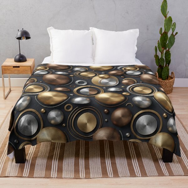 Item preview, Seamless Abstract Brushed Metallic Spheres Pattern designed and sold by wallpapersarts.
