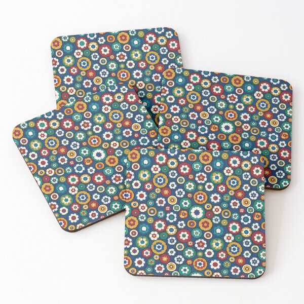 Item preview, Millefiori Glass Pattern | Murano Mosaic Flower Canes in Jewel Tones designed and sold by StickyGuys.