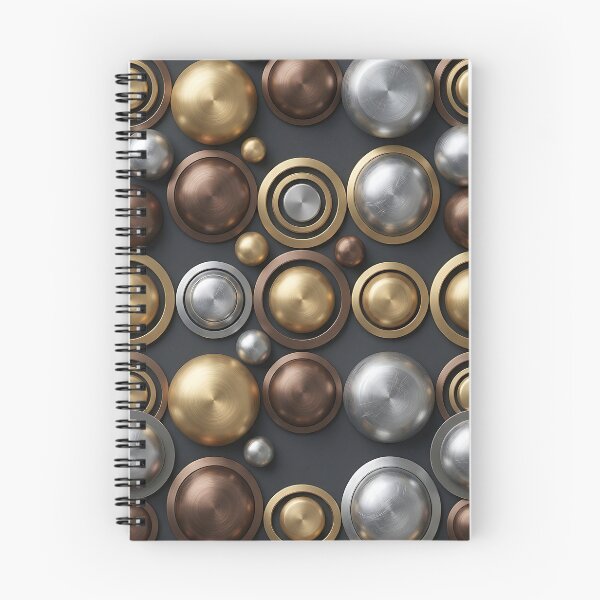 Item preview, Seamless Abstract Brushed Metallic Spheres Pattern designed and sold by wallpapersarts.