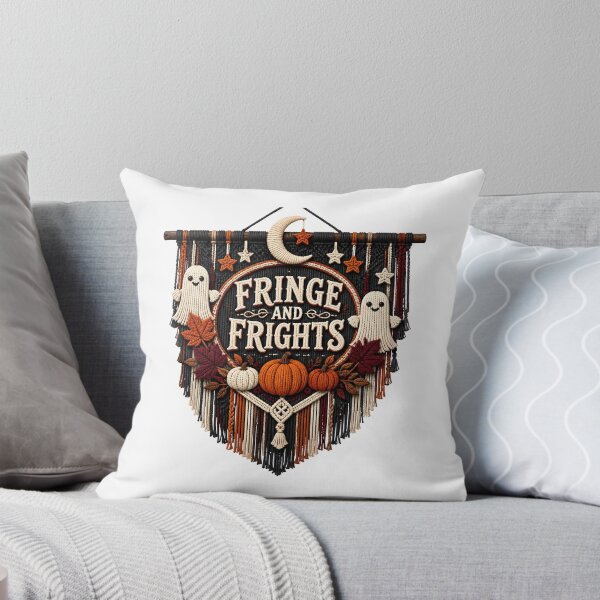 Item preview, Fringe and Frights – Funny Macrame Halloween Gift for Crafters designed and sold by CuteDesignables.