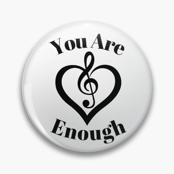 Item preview, You Are Enough - Treble Clef in Heart designed and sold by HopesMusicRoom.