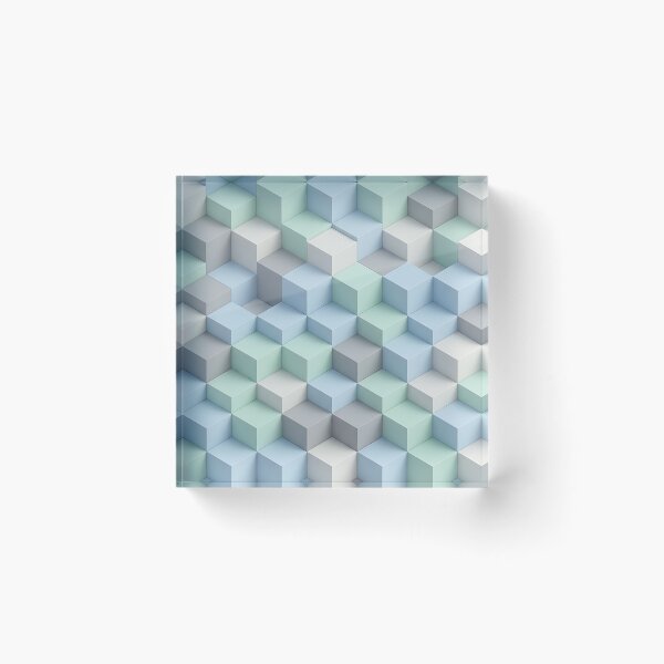 Item preview, Seamless 3D Isometric Cube Geometric Pattern designed and sold by wallpapersarts.
