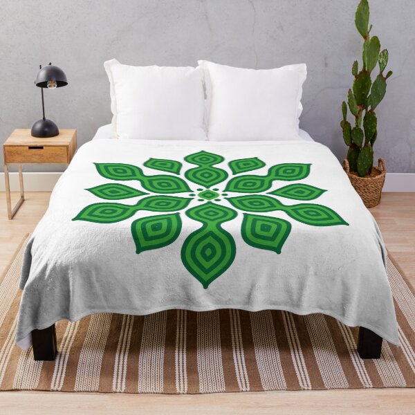 Item preview, Geometric Mandala Floral Pattern Art-Green designed and sold by GrafecShop.