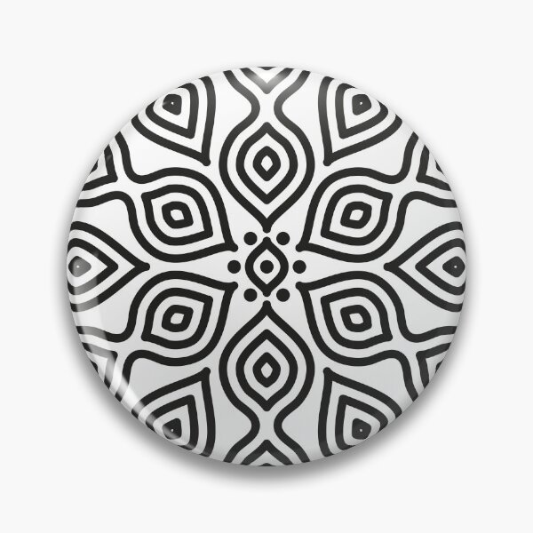 Item preview, Geometric Mandala Floral Pattern Art-Black designed and sold by GrafecShop.