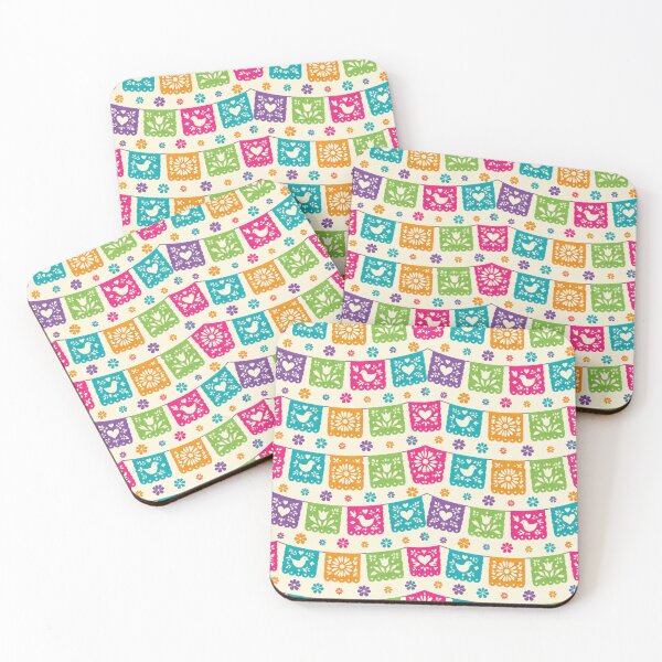 Item preview, Papel Picado Pattern | Mexican Cut Paper Fiesta Banners with Flowers, Birds and Hearts designed and sold by StickyGuys.