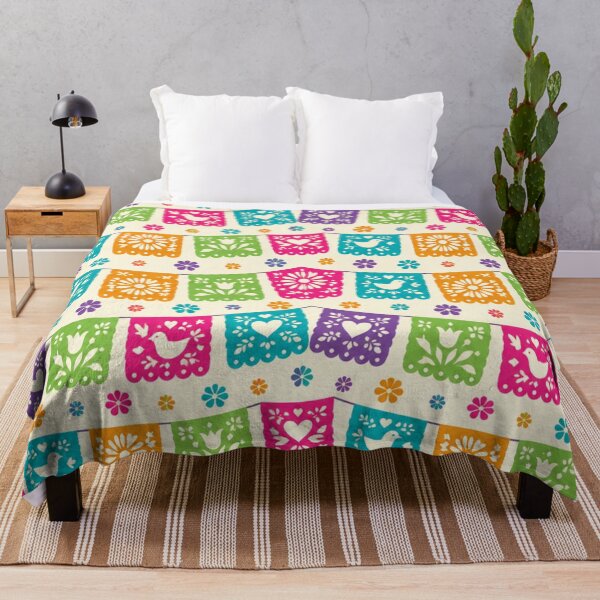 Item preview, Papel Picado Pattern | Mexican Cut Paper Fiesta Banners with Flowers, Birds and Hearts designed and sold by StickyGuys.