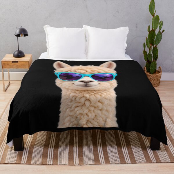 Item preview, Funny Alpaca Wearing Sunglasses Cute Fluffy Animal Portrait designed and sold by Chromatic-Cubes.