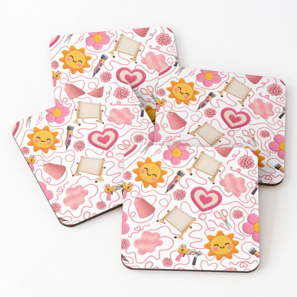 Item preview, Cute Pink Tufting with Smiling Sun and Hearts designed and sold by GraffiTimi.