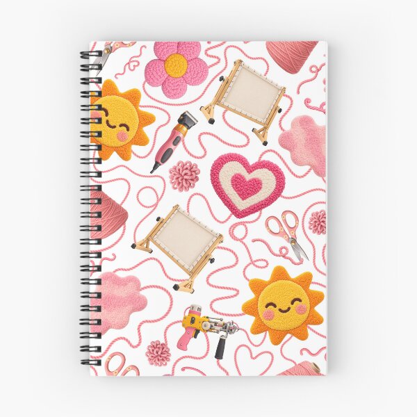 Item preview, Cute Pink Tufting with Smiling Sun and Hearts designed and sold by GraffiTimi.