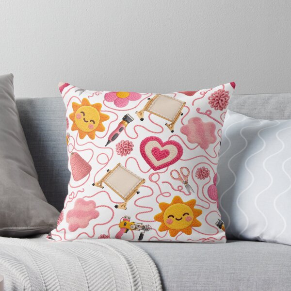 Item preview, Cute Pink Tufting with Smiling Sun and Hearts designed and sold by GraffiTimi.