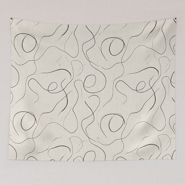 Item preview, Seamless Abstract Organic Fluid Line Art Pattern designed and sold by wallpapersarts.