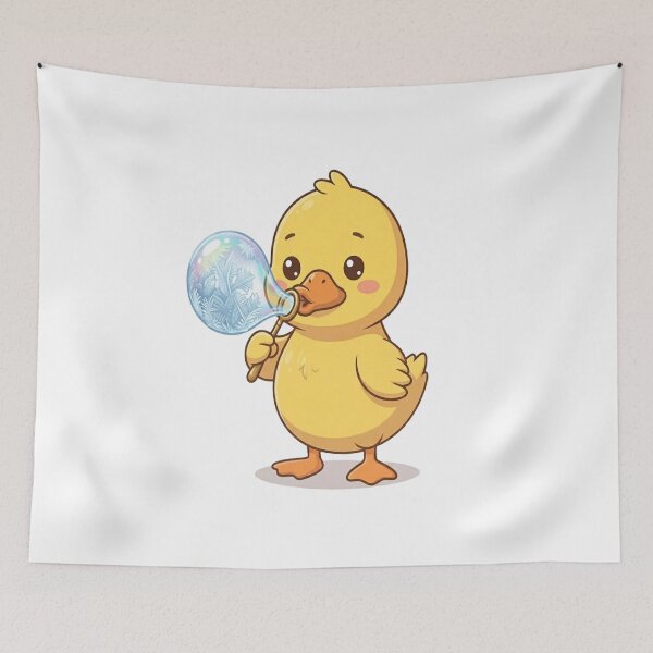 Item preview, Cute Duck Blowing Ice Bubble designed and sold by Ella_Sketch.