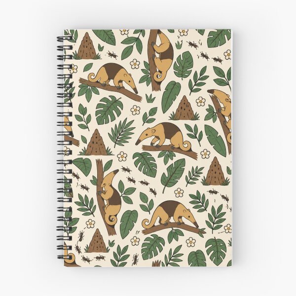 Item preview, Tamandua Jungle Pattern | Little Tree Anteaters with Termite Mounds and Leaves designed and sold by StickyGuys.