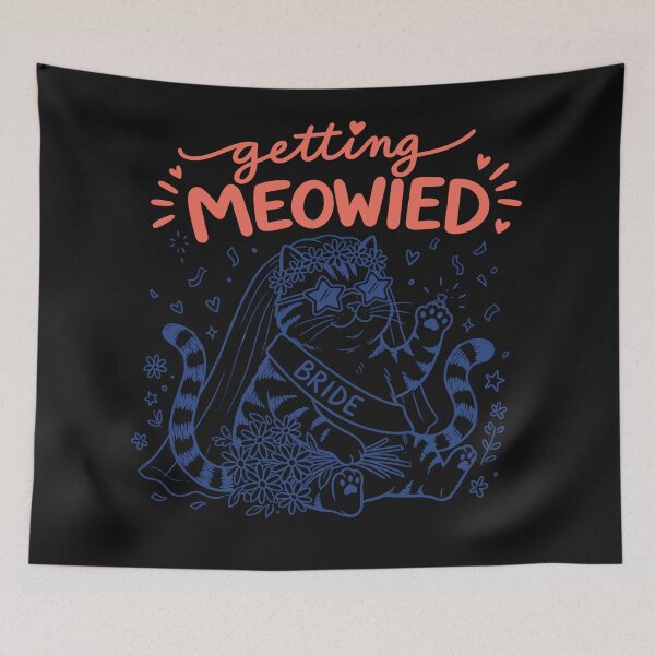 Item preview, Getting Meowied Sassy Star Glasses Cat Bride designed and sold by Designart68.