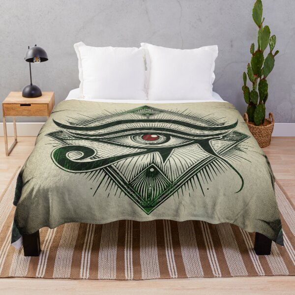 Item preview, Eye of Horus Green All Seeing Eye Egyptian Emblem designed and sold by Ghoul Enterprises.