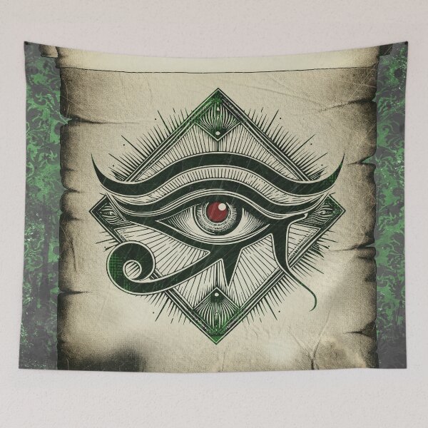 Item preview, Eye of Horus Green All Seeing Eye Egyptian Emblem designed and sold by Ghoul Enterprises.
