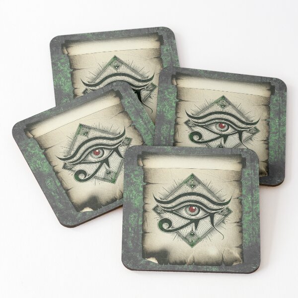 Item preview, Eye of Horus Green All Seeing Eye Egyptian Emblem designed and sold by Ghoul Enterprises.