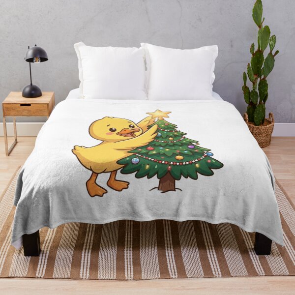 Item preview, Cute Duck Decorating Christmas Tree designed and sold by Ella_Sketch.