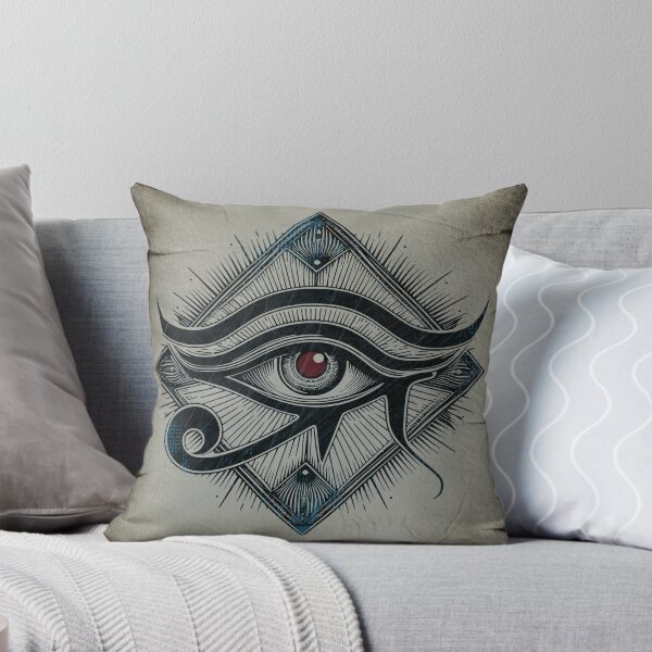 Item preview, Eye of Horus Blue All Seeing Eye Egyptian Emblem designed and sold by Ghoul Enterprises.