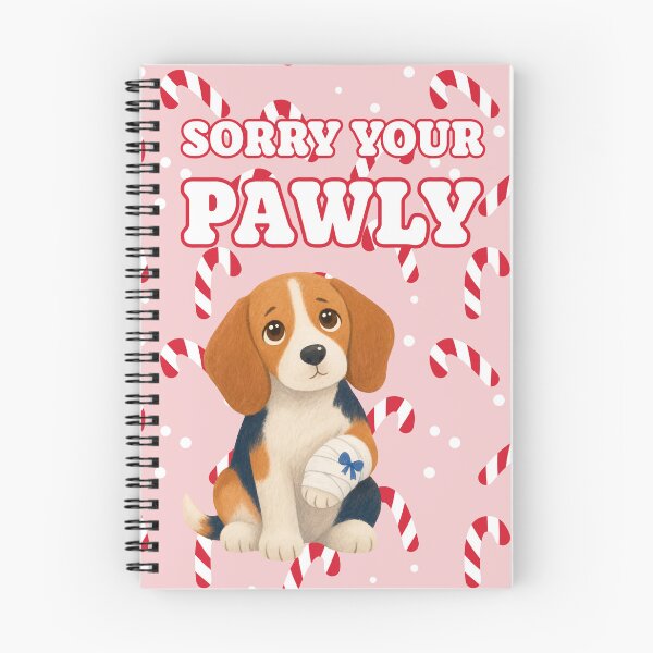 Item preview, Sorry Your Pawly – Cute Beagle Get Well Soon Christmas Card designed and sold by Britishdelights.