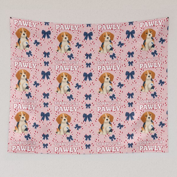 Item preview, Sorry Your Pawly – Cute Beagle Get Well Soon Christmas Card designed and sold by Britishdelights.