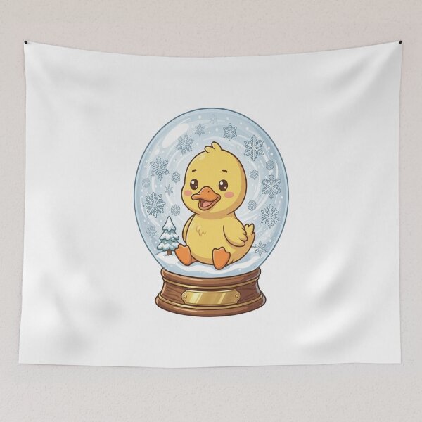 Item preview, Cute Duck Snow Globe Winter designed and sold by Ella_Sketch.